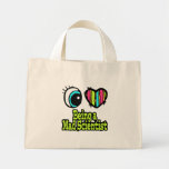 Bright Eye Heart I Love Being a Mad Scientist Canvas Bags