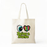 Bright Eye Heart I Love Being a Nurse Bag