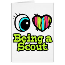 Bright Eye Heart I Love Being a Scout Card