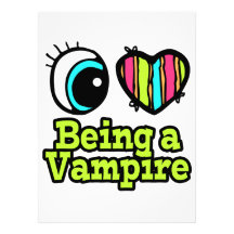 Bright Eye Heart I Love Being a Vampire Custom Invites