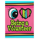Bright Eye Heart I Love Being a Volunteer Flyer Design