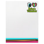 Bright Eye Heart I Love Being a Volunteer Custom Letterhead