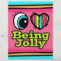 Bright Eye Heart I Love Being Jolly Personalized Flyer