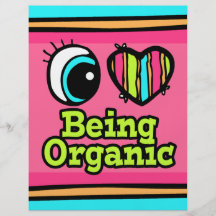 Bright Eye Heart I Love Being Organic Full Colour Flyer