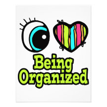 Bright Eye Heart I Love Being Organized Invite