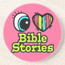 Bright Eye Heart I Love Bible Stories Beverage Coaster