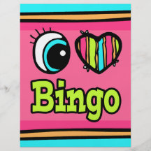 Bright Eye Heart I Love Bingo Flyer