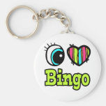 Bright Eye Heart I Love Bingo Key Chain