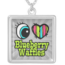 Bright Eye Heart I Love Blueberry Waffles Jewelry