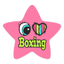 Bright Eye Heart I Love Boxing Star Stickers