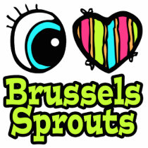 Bright Eye Heart I Love Brussels Sprouts Photo Cutouts
