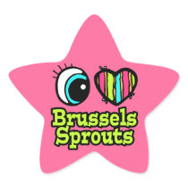 Bright Eye Heart I Love Brussels Sprouts Sticker