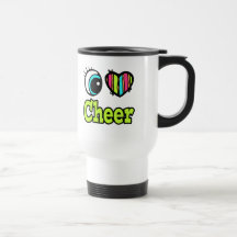 Bright Eye Heart I Love Cheer Mugs