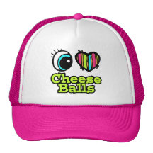 Bright Eye Heart I Love Cheese Balls Hats