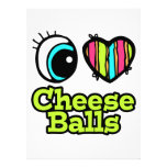 Bright Eye Heart I Love Cheese Balls Custom Announcements