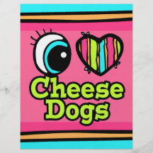 Bright Eye Heart I Love Cheese Dogs Custom Flyer