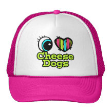 Bright Eye Heart I Love Cheese Dogs Trucker Hat