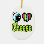 Bright Eye Heart I Love Cheese Ornaments