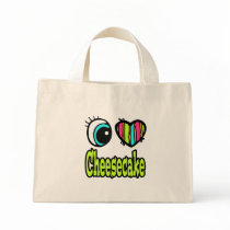 Bright Eye Heart I Love Cheesecake Tote Bags