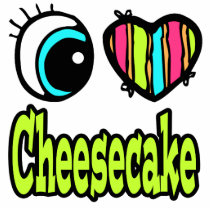 Bright Eye Heart I Love Cheesecake Cut Outs