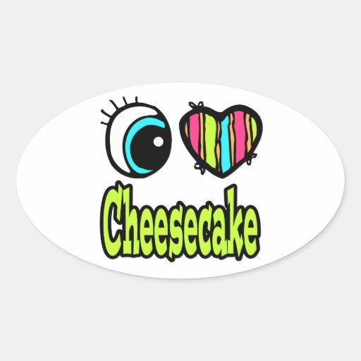 Bright Eye Heart I Love Cheesecake Sticker