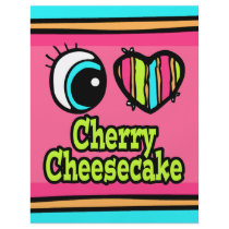 Bright Eye Heart I Love Cherry Cheesecake Flyer Design