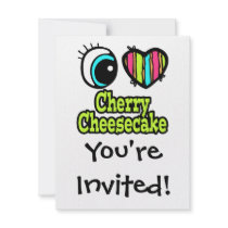 Bright Eye Heart I Love Cherry Cheesecake Announcements