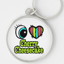 Bright Eye Heart I Love Cherry Cheesecake Key Chains