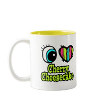 Bright Eye Heart I Love Cherry Cheesecake Mugs