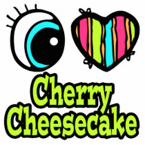 Bright Eye Heart I Love Cherry Cheesecake Photo Sculptures