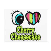 Bright Eye Heart I Love Cherry Cheesecake Post Cards