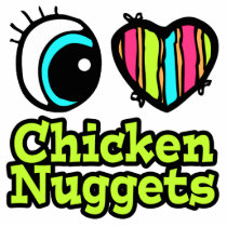 Bright Eye Heart I Love Chicken Nuggets Photo Sculptures