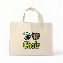 Bright Eye Heart I Love Choir Canvas Bags
