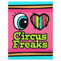 Bright Eye Heart I Love Circus Freaks Flyer Design