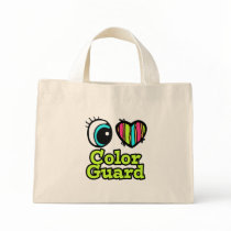 Bright Eye Heart I Love Colour Guard Canvas Bags