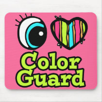 Bright Eye Heart I Love Colour Guard Mousepads