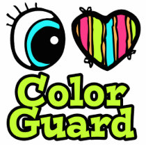 Bright Eye Heart I Love Colour Guard Photo Cutout