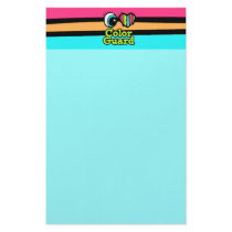Bright Eye Heart I Love Colour Guard Customized Stationery