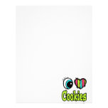 Bright Eye Heart I Love Cookies Letterhead Design