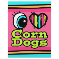 Bright Eye Heart I Love Corn Dogs Custom Flyer