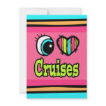 Bright Eye Heart I Love Cruises invitations