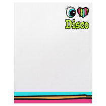 Bright Eye Heart I Love Disco Customized Letterhead