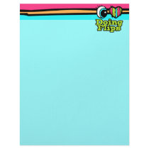 Bright Eye Heart I Love Doing Flips Personalized Letterhead