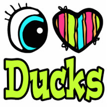 Bright Eye Heart I Love Ducks Cut Outs