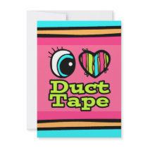 Bright Eye Heart I Love Duct Tape Personalized Announcement