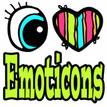 Bright Eye Heart I Love Emoticons Photo Cutouts