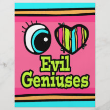 Bright Eye Heart I Love Evil Geniuses Custom Flyer