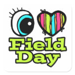 Bright Eye Heart I Love Field Day Stickers