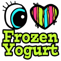 Bright Eye Heart I Love Frozen Yogurt Photo Cut Out