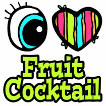 Bright Eye Heart I Love Fruit Cocktail Acrylic Cut Outs